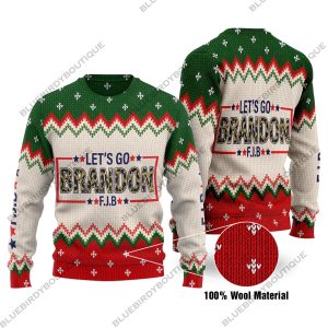 Let's Go Brandon Woolen Ugly Sweater For Men