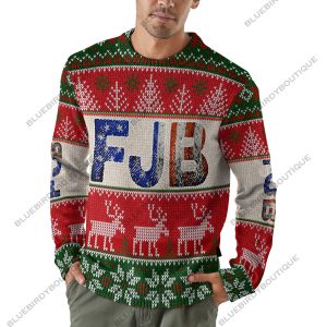 FJB with Let's Go Brandon Woolen Ugly Sweater Plus Size