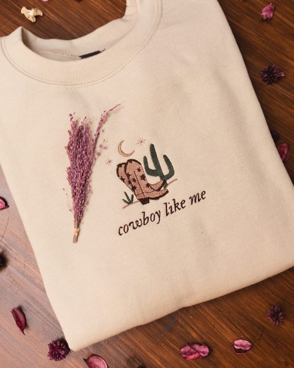 Cowboy Like Me Taylor Swift Embroidered Sweatshirt