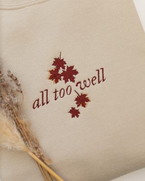 All too Well Autumn Leaves Embroidered Sweatshirt