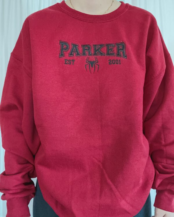 Parker 2001 Spiderman Peter Embroidered Sweatshirt