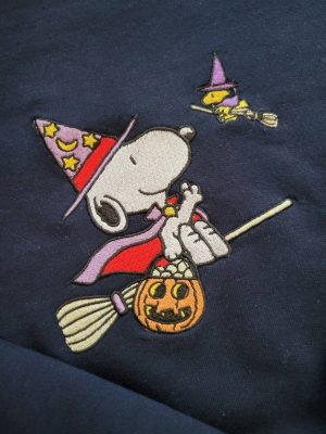 Snoopy Halloween Embroidered Sweatshirt