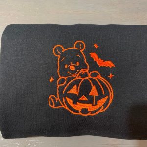 Winnie The Pooh Halloween Embroidered Sweatshirt