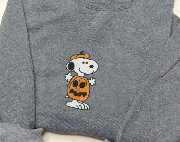 Snoopy Halloween Embroidered Sweatshirt