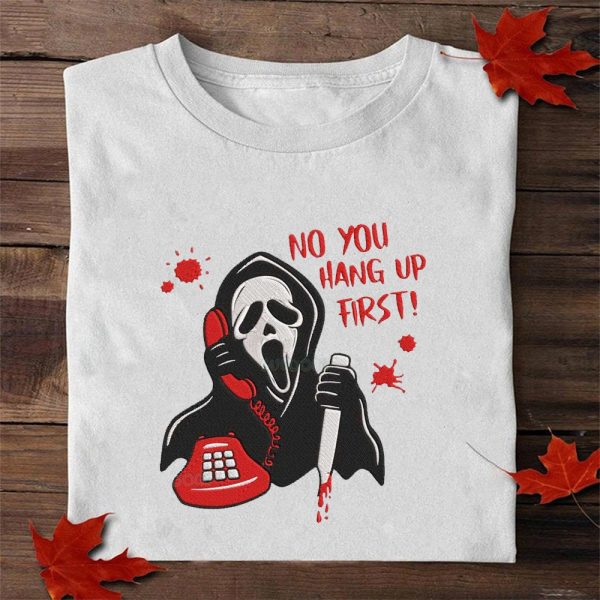 Ghost Face No You Hang Up Embroidered Sweatshirt