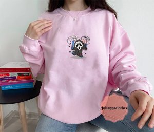 Ghost Face Halloween Stitch Embroidered Sweatshirt