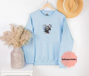 Ghost Face Halloween Stitch Embroidered Sweatshirt