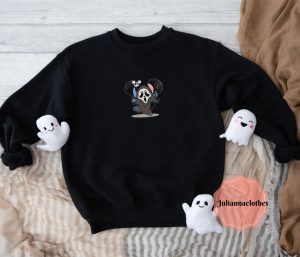 Ghost Face Halloween Stitch Embroidered Sweatshirt