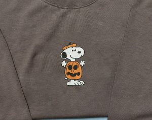 Snoopy Halloween Embroidered Sweatshirt