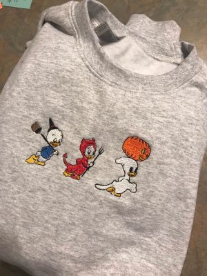 Huey Dewey and Louie Duck Trick or Treat Halloween Embroidered Sweatshirt