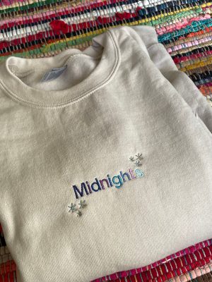 midnights taylor inspired embroidered sweatshirt