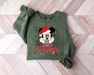 Mickey and Minnie Mouse Christmas Lights T-Shirt