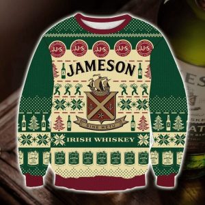 Jameson Irish Whiskey Christmas Ugly Sweater