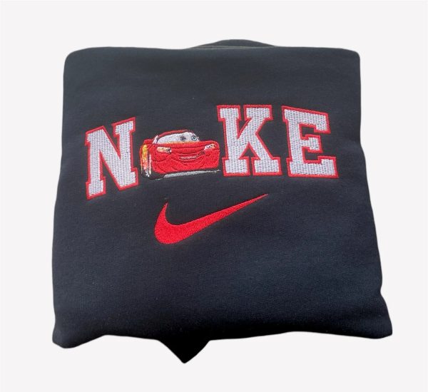 Lightning McQueen Red Car Nike Embroidered Sweatshirt