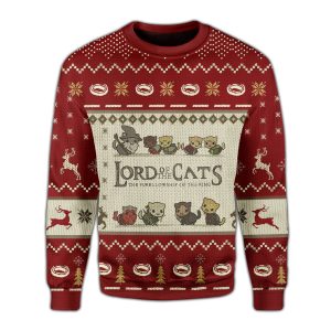 Lord Of The Cat Cute Christmas Ugly Sweater Gift For Lover