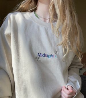 midnights taylor inspired embroidered sweatshirt