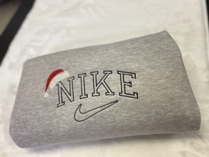 Nike Logo Christmas Embroidered Sweatshirt