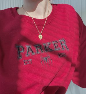 Parker 2001 Spiderman Peter Parker Embroidered Sweatshirt