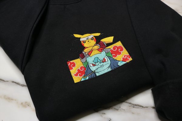 Pokemon X Naruto Embroidered Sweatshirt