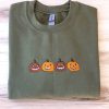 Pumpkin Spooky Season Halloween Embroidered Sweatshirt