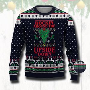 Rocking Around The Upside Down Stranger Things Christmas Ugly Sweater