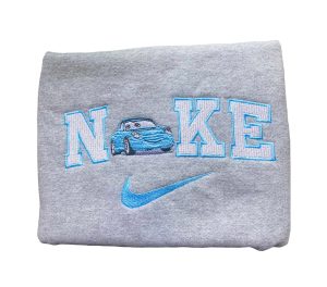 Sally Carrera Blue Car Nike Embroidered Sweatshirt