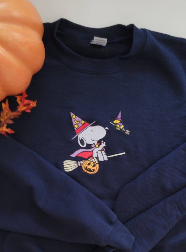 Snoopy Halloween Embroidered Sweatshirt