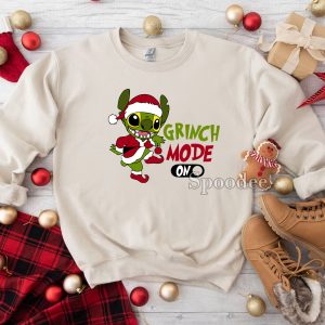 Stitch Grinch Mode Xmas Shirt