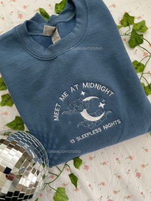 Taylor Meet Me At Midnight Embroidered Sweatshirt