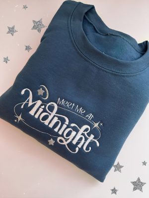 Taylor Meet Me At Midnights Embroidered Sweatshirt