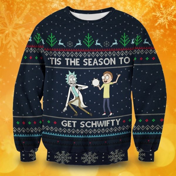 Tis The Season To Get Schwifty Unisex Christmas Ugly Sweater