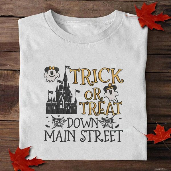 Trick Or Treat Down Main Street Embroidered Sweatshirt