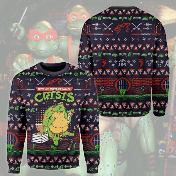 Turtle Ninja Christmas Ugly Sweater