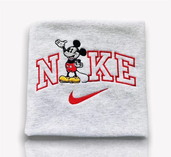 Vintage Mickey Nike Embroidered Sweatshirt