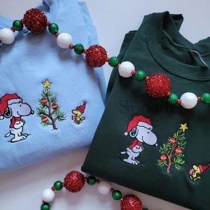 Snoopy Christmas Embroidered Sweatshirt