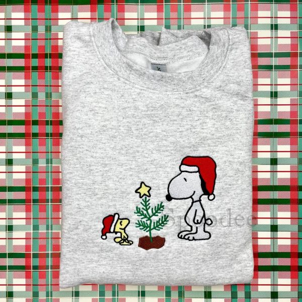 Snoopy Christmas Embroidered Sweatshirt