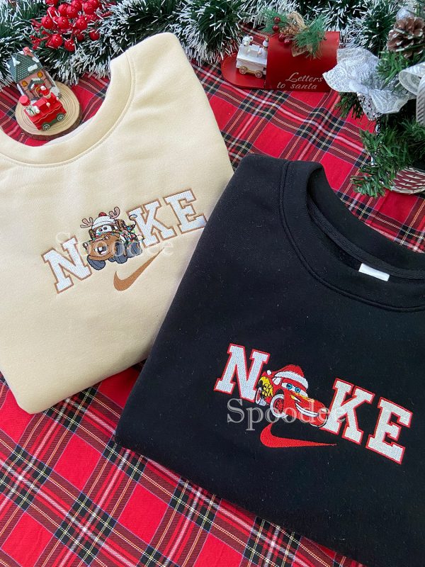 McQueen And Mater Christmas Embroidered Sweatshirt