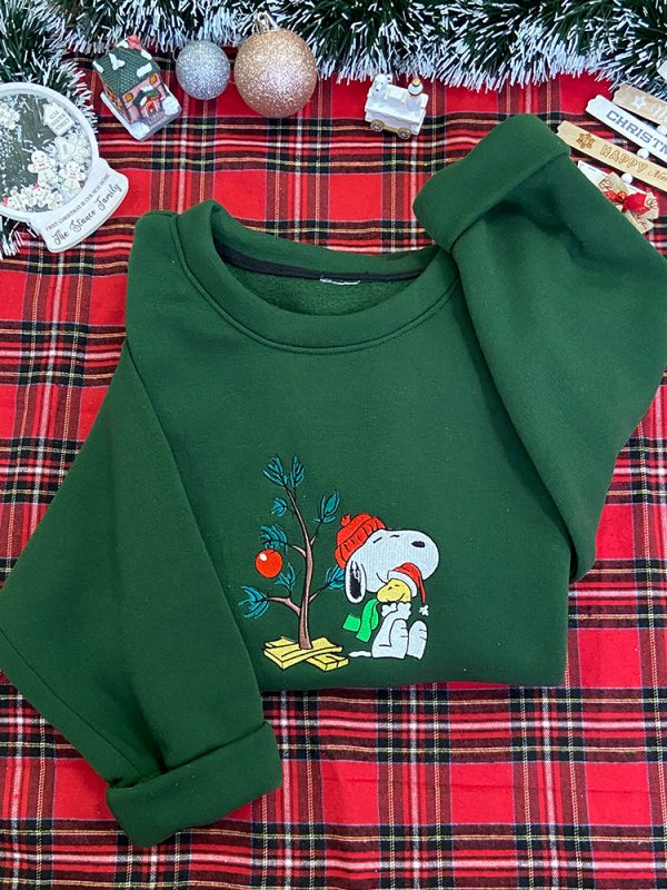 Snoopy Christmas Embroidered Sweatshirt