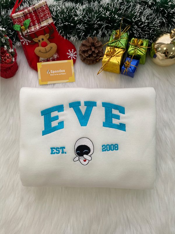 Wall E And Eve Embroidered Sweatshirt