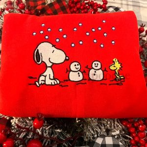 Snoopy Christmas Embroidered Sweatshirt