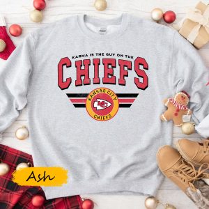 Karma is the guy on the Chiefs Sweatshirt