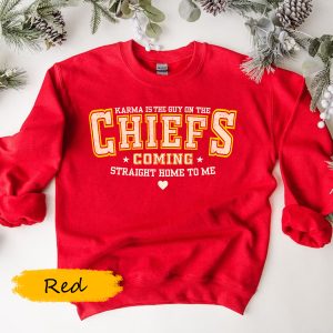 Karma is the guy on the Chiefs Sweatshirt